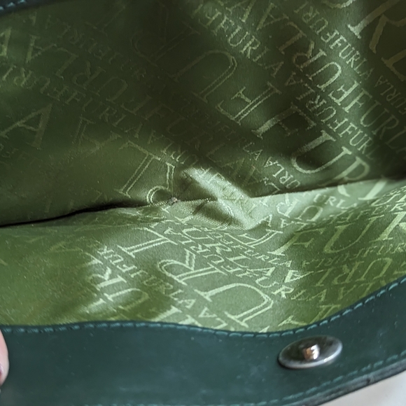 FURLA Brand Forest Green Italian Leather Bag - Picture 4 of 11